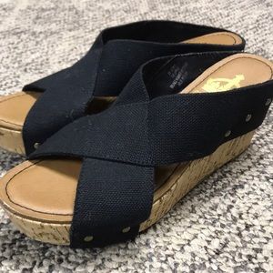 Black Strappy Platform Sandals